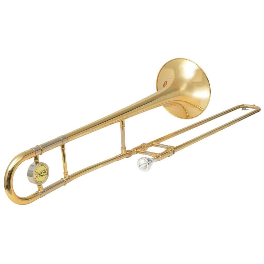vidaXL Trombon mässing med guldlack Bb