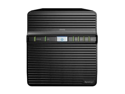 Synology DiskStation DS420j, NAS, Mini Tower, Realtek, RTD1296, 24 TB, Svart
