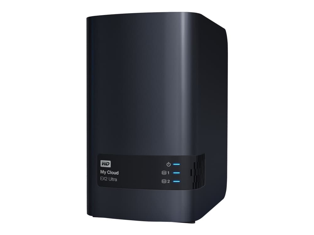 WD My Cloud EX2 Ultra WDBVBZ0120JCH - Personlig molnlagringsenhet - 2 fack - 12 TB - HDD 6 TB x 2 - RAID 0, 1, JBOD - RAM 1 GB - Gigabit Ethernet - i