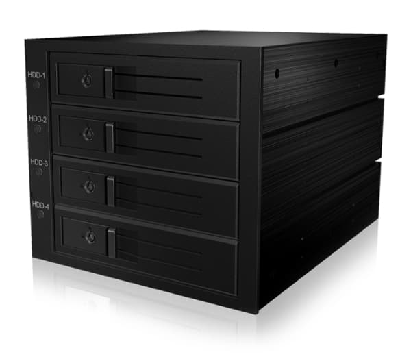 RaidSonic IB-564SAS-12G, HDD, SAS-3,Serial ATA III, 3.5", 12 Gbit/s, Svart, 1 fläkt/-ar