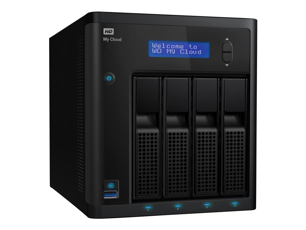 Western Digital My Cloud PR4100, NAS, Skrivbord, Intel® Pentium®, N3710, 32 TB, Svart