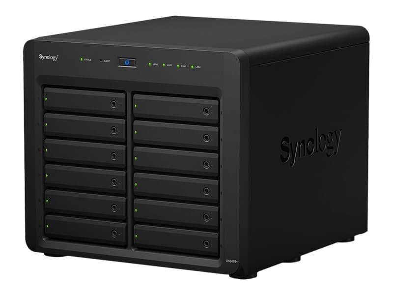 Synology Disk Station DS2419+ - NAS-server - 12 brønner - SATA 6Gb/s - RAID 0, 1, 5, 6, 10, JBOD - RAM 4 GB - Gigabit Ethernet - iSCSI