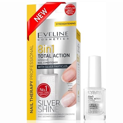 Eveline Nagelvård Nail Therapy 8in1 Nail Conditioner Silver Shine