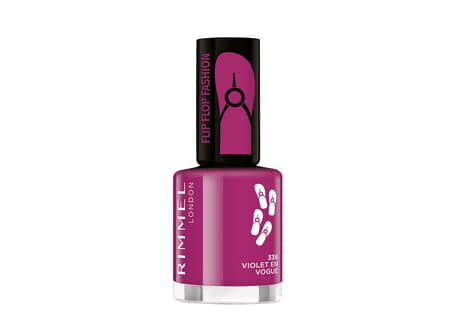 Rimmel 60 Seconds Flip Flop 336 Violet en Vogue, Fuchisa, Violet en Vogue, Beskyttelse, 1 stykker, Flaske, ethyl acetate, butyl acetate, nitrocellulo