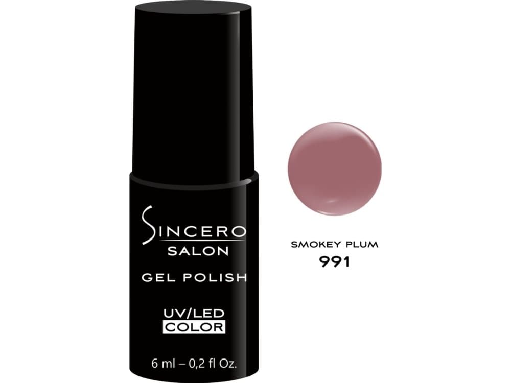 Sincero Salon Lakier hybrydowy Gel Polish UV/LED 991 Smokey Plum 6ml