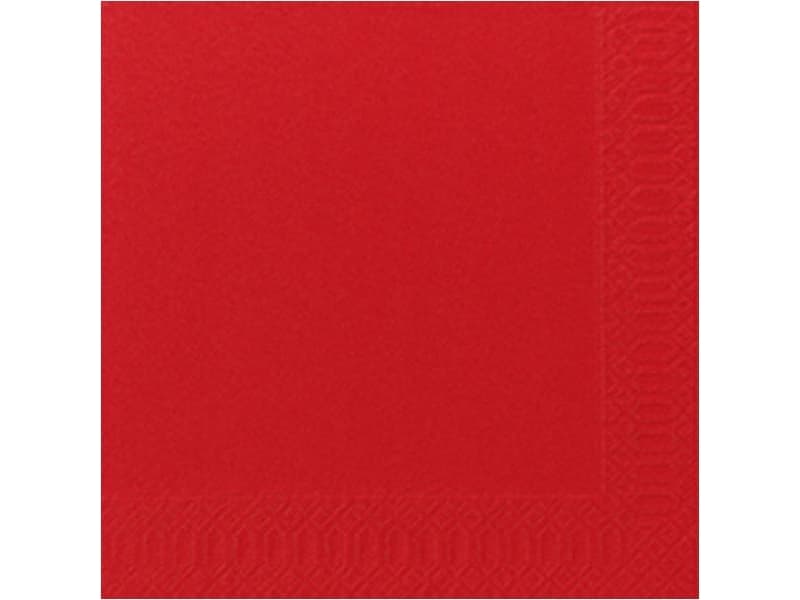 Duni - Servett - Storlek 33 x 33 cm - engångsvara - röd (paket om 500)