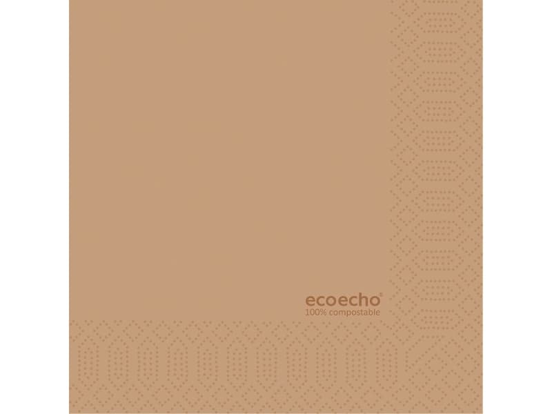 Serviet 3-lags 1/4 fold Eco brun 33cm 250stk/pak - (1000 stk.)