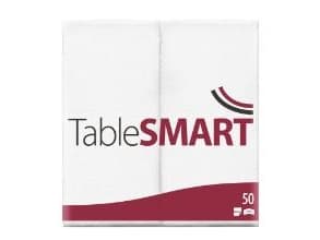Serviet TableSMART airlaid 40x40 cm 1/8 fold Hvid,50 stk/pk