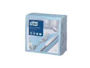 Serviet Tork 39x39 cm 3-lag Lyseblå,12 pk x 100 stk/krt