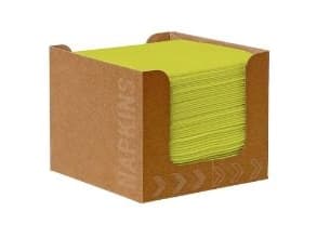 Serviet DuniSoft Airlaid 20x20 cm i Pap-dispenser Lille Kiwi,24 pk x 50 stk/krt