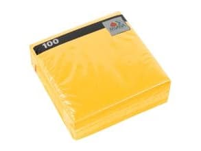 Serviet Fasana 33x33 cm 1-lag Gul,24 pk x 100 stk/krt
