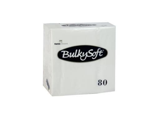 Serviet BulkySoft 33x33cm 3-lag hvid (80 stk.)