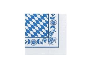 Serviet Duni 33x33 cm 3-lag Blåternet Oktober Øl-festival,4 x250 stk/krt