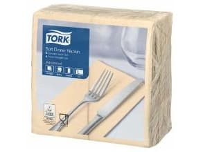 Serviet Tork 39x39 cm 3-lag 1/8-fold Sand,12 pk x 100 stk/krt
