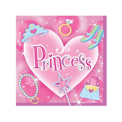 Unique Party Pretty Princess Lunch Napkins (Pack Of 16)