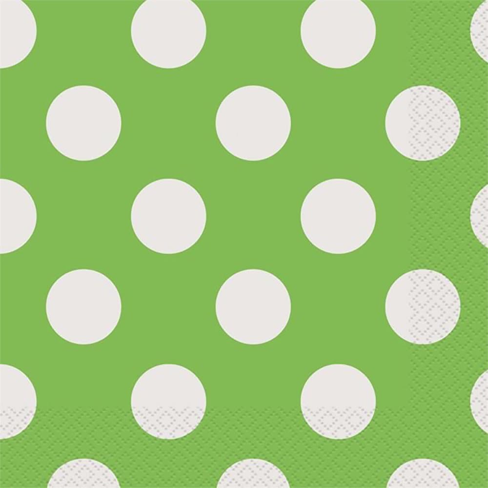 Unique Party Polka Dot Lunch Napkins (Pack Of 16)