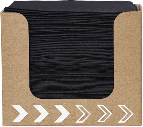Duni Napkin dispenser DUNISOFT 20x20cm, black napkins 50 pieces (PP0337)