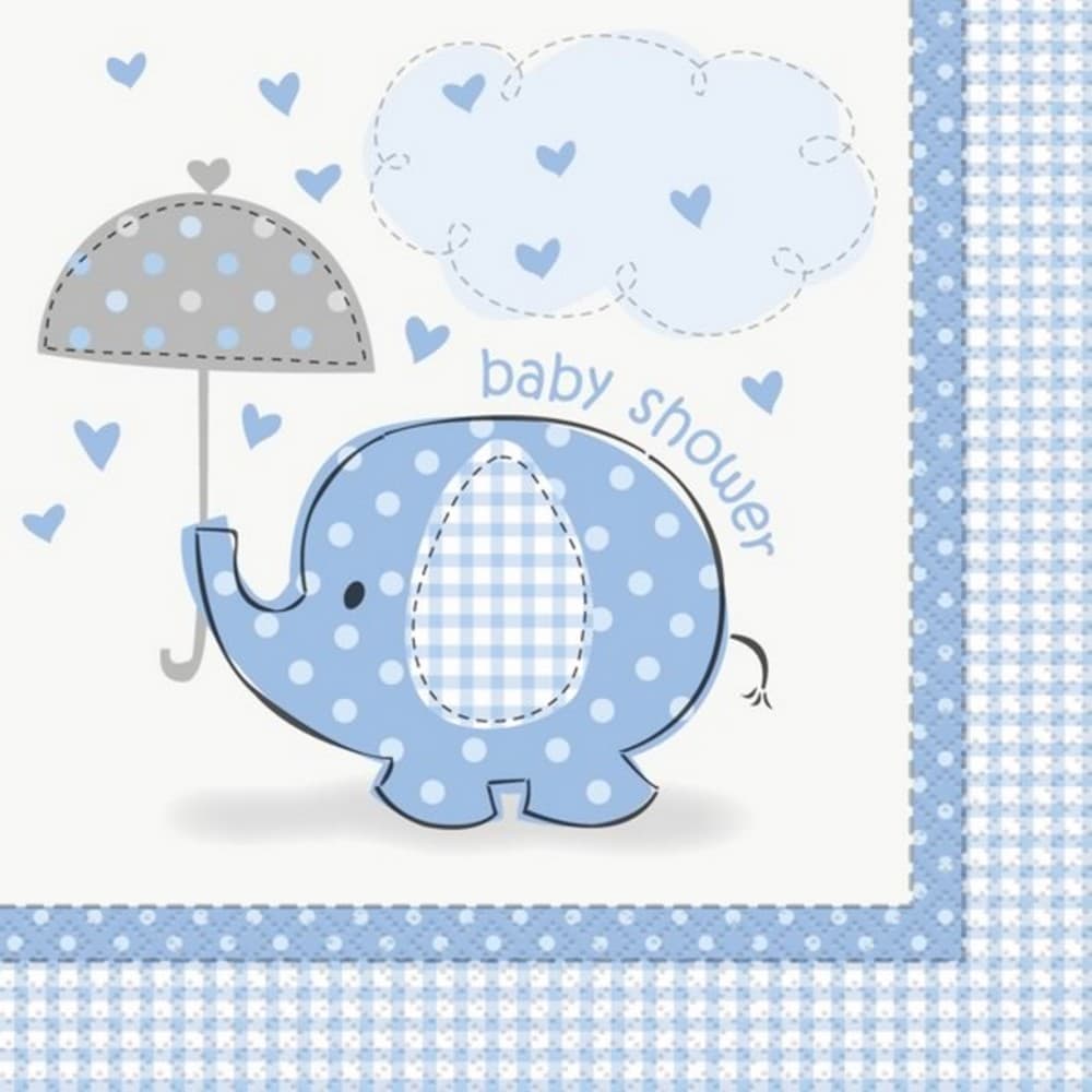 Unique Party Umbrellaphants Blue Lunch Napkins