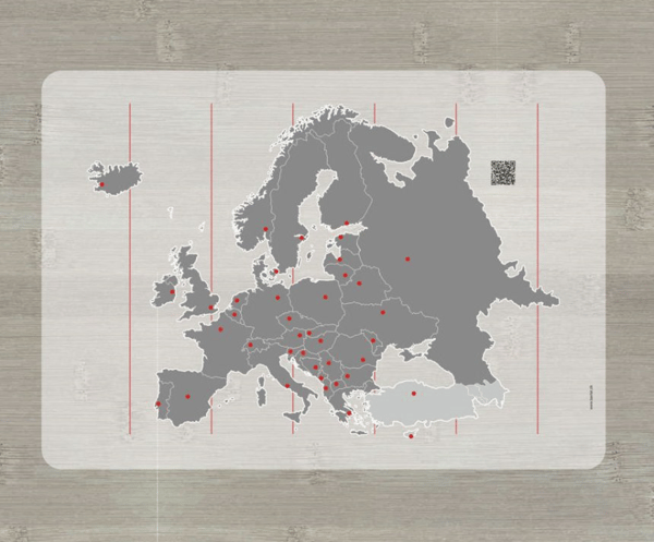 Dækkeserviet LærLet - Europakort