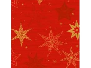 Serviet Duni 40x40 cm 3-lag Star Stones Rød,4 pk x 250 stk/krt