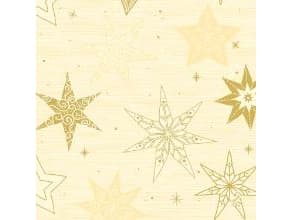 Serviet Duni 40x40 cm 3-lag Star Stones Cream,4 pk x 250 stk/krt