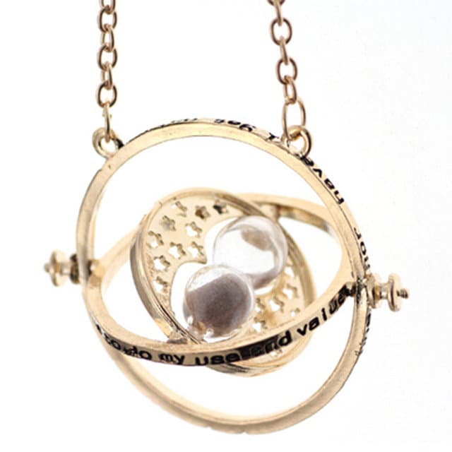 Harry Potter Guld Halsband - Hermiones Time Turner - Grå Sand