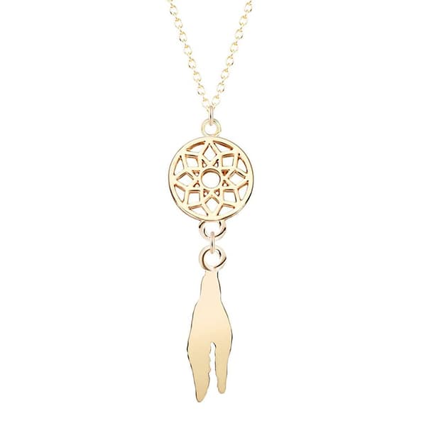 Halsband med hänge - "Dream Catcher" Silver / Guld Guld