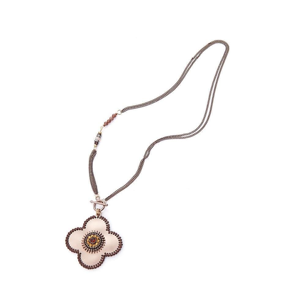 Intrigue Womens/Ladies Flower Beaded Pendant