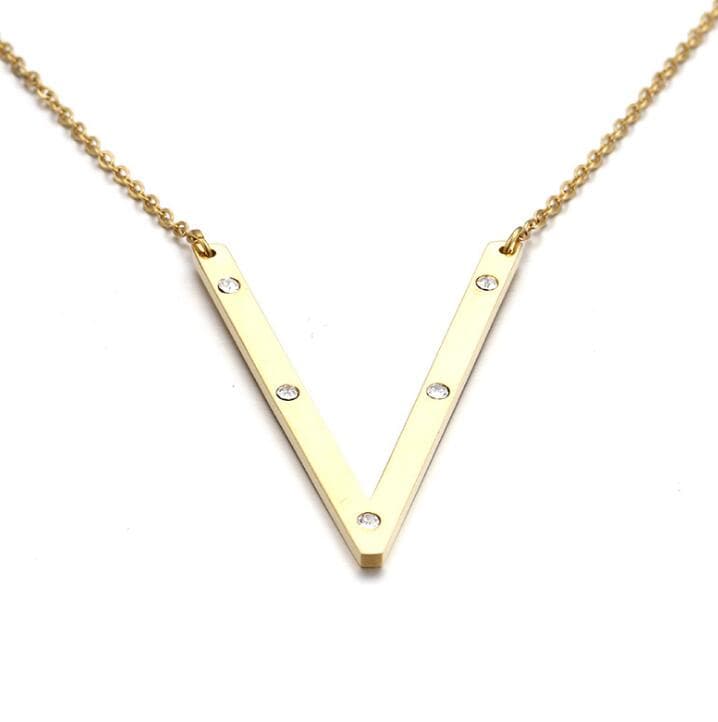 Ioaku Identity Necklace V Alloy Gold