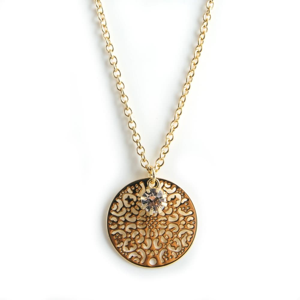 Spinn small crystal Halsband, Gold 42 cm