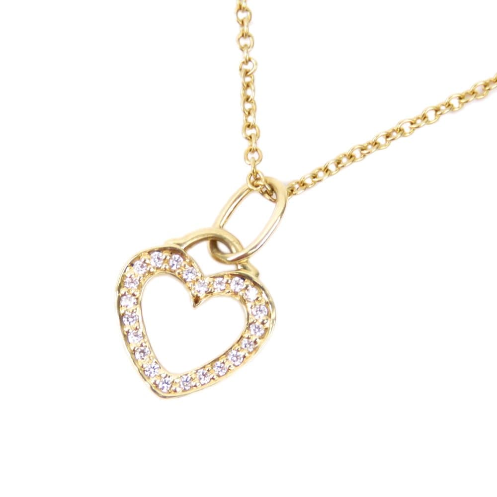 Tiffany Metro Heart Diamond Necklace Gold