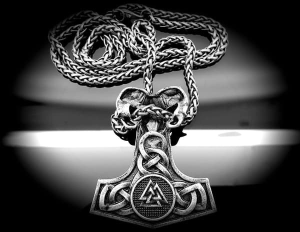 Ged ram thor hammer viking amulet vedhæng halskæde