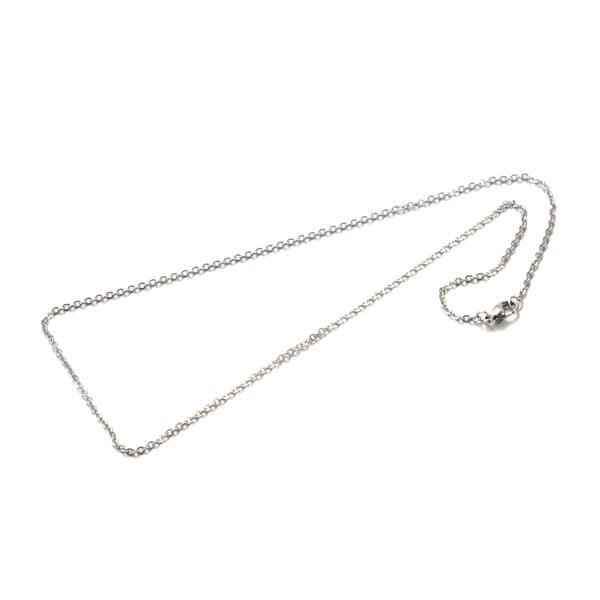 2 st tunna stål halsband 50 cm