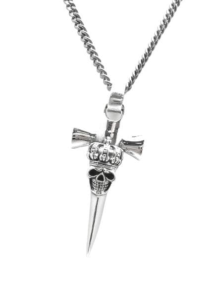 Friman STPH7 SilverHalsband Döskalle Kors 925