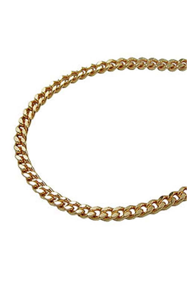 Necklace 2.6mm Flat Curb Chain Diamond Cut Gold Plated Amd 70cm - GL201801-70