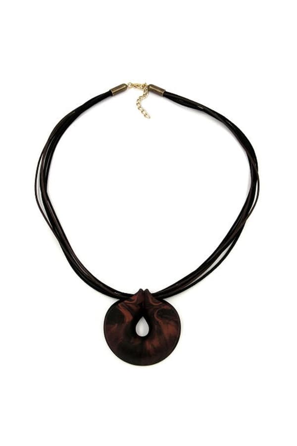 Necklace Amulet Brown-Metallic 55cm - GL04696