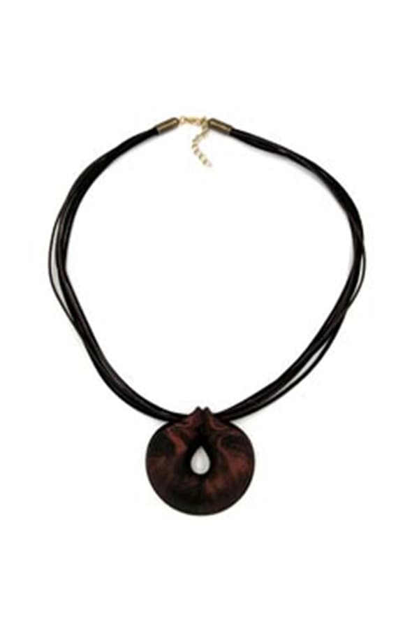 Necklace Amulet Brown-Metallic 55cm - GL04696