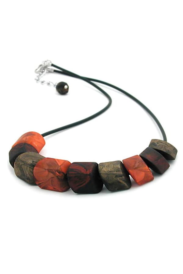 Necklace Beads Brown 45cm - GL04365