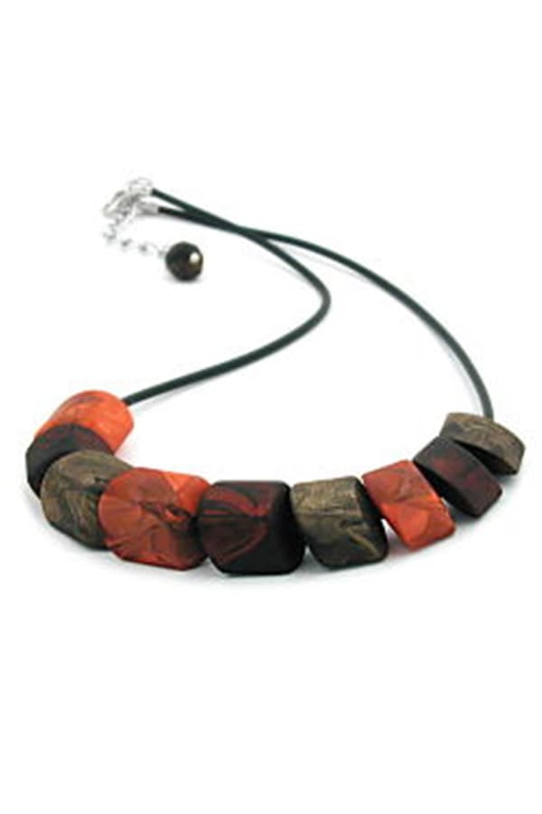 Necklace Beads Brown 45cm - GL04365