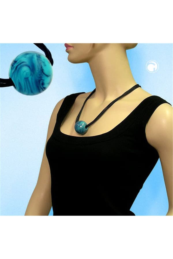 Necklace Bead 37mm Turquoise - GL06020