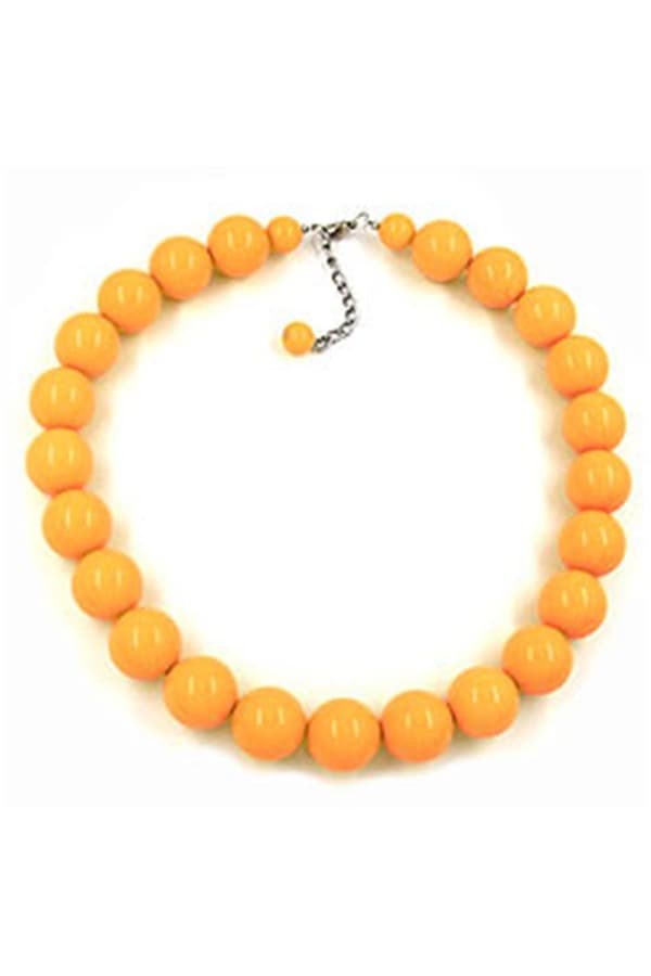 Necklace Beads 20mm Yellow-Shiny 50cm - GL02340