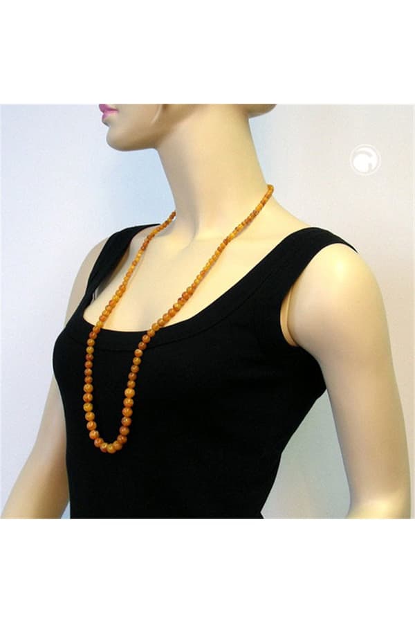 Necklace Beads Brown/Red - GL01004