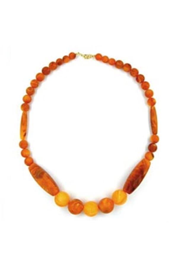 Necklace Amber-Coloured Matte 60cm - GL00871