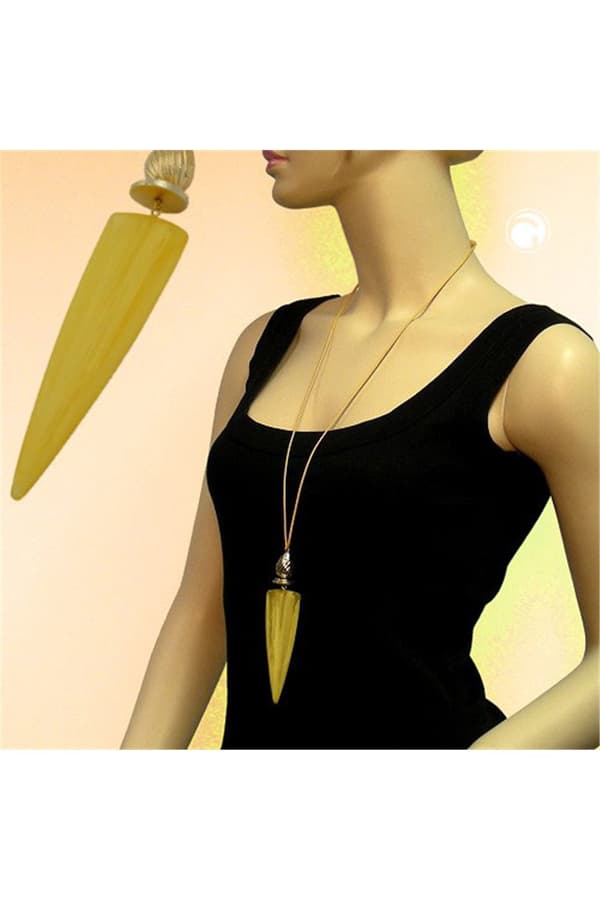 Necklace Large Triangle Yellow/ Dull - GL00028