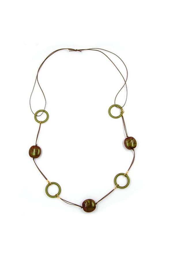 Necklace Brown/Green Aurora Borã©Ale - GL01847