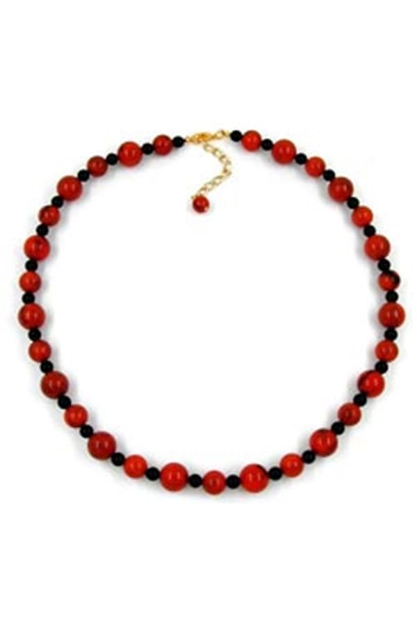 Necklace Beads Black - GL01177