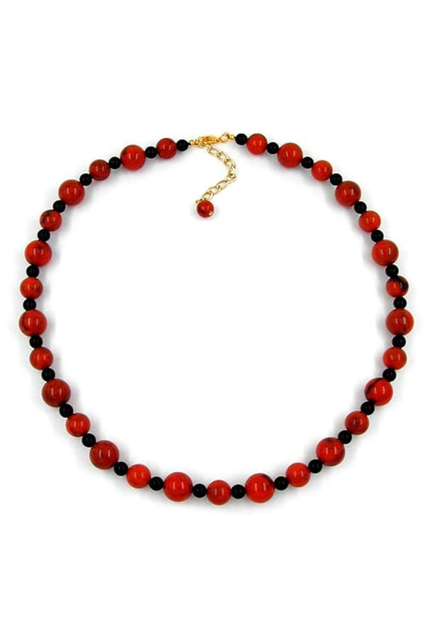 Necklace Beads Black - GL01177