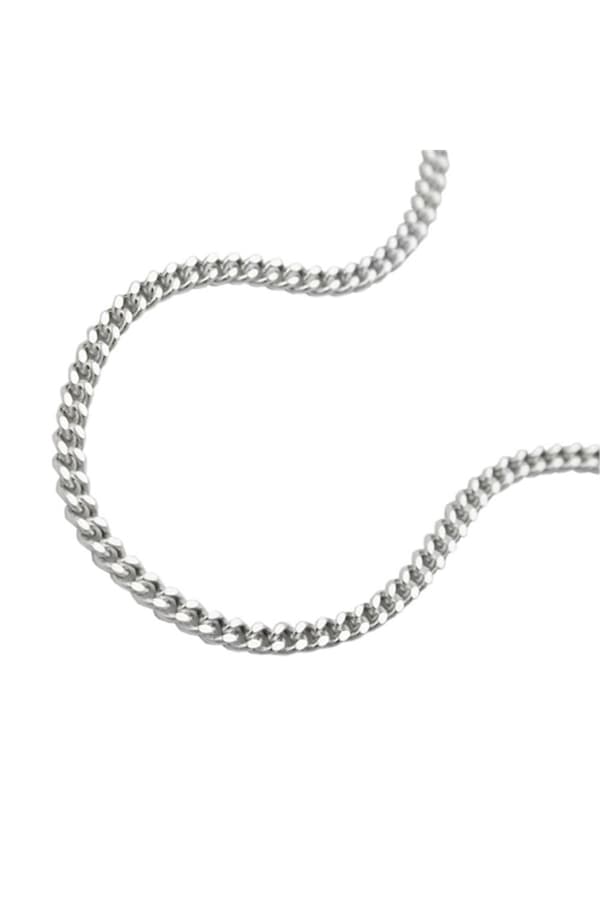 Necklace 1.4mm Flat Curb Chain 2x Diamond Cut Silver 925 38cm - GL101401-38