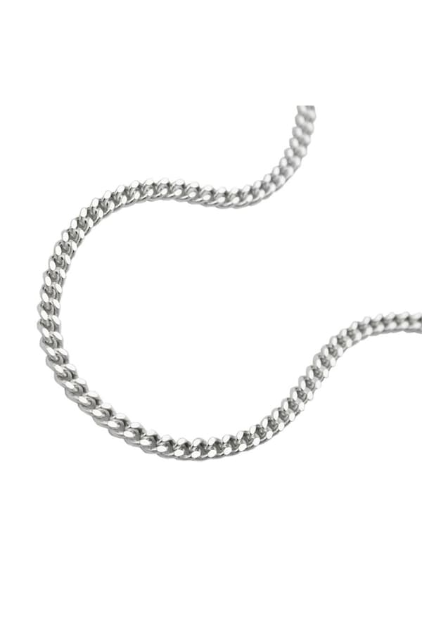 Necklace 1.4mm Flat Curb Chain 2x Diamond Cut Silver 925 38cm - GL101401-38