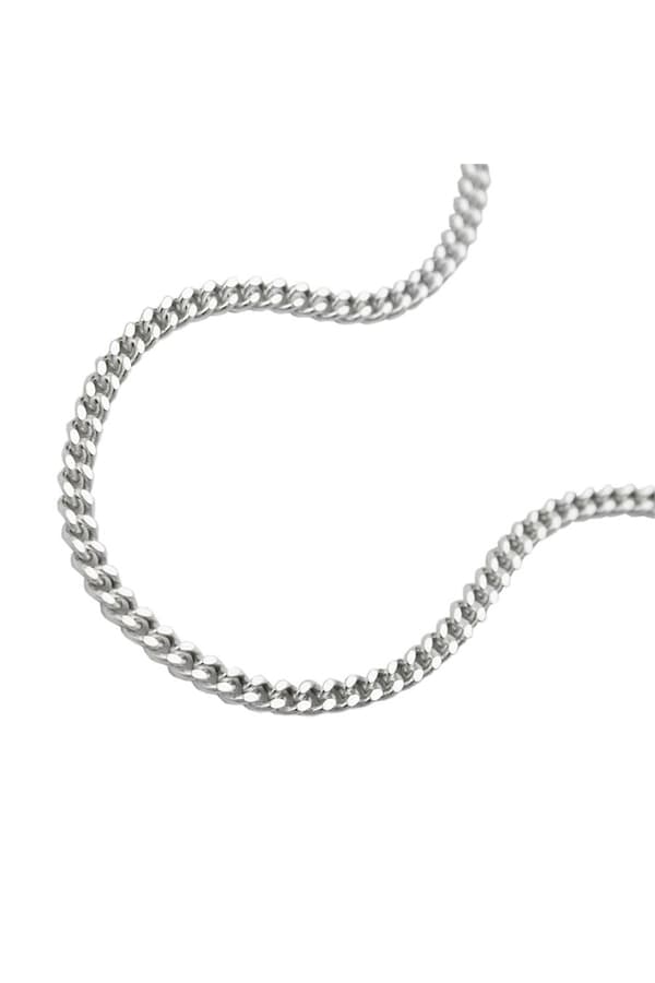 Necklace 1.4mm Flat Curb Chain 2x Diamond Cut Silver 925 42cm - GL101401-42